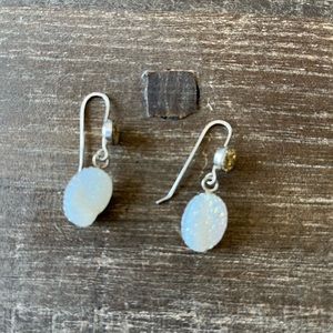 Sterling Silver & Geode Earrings